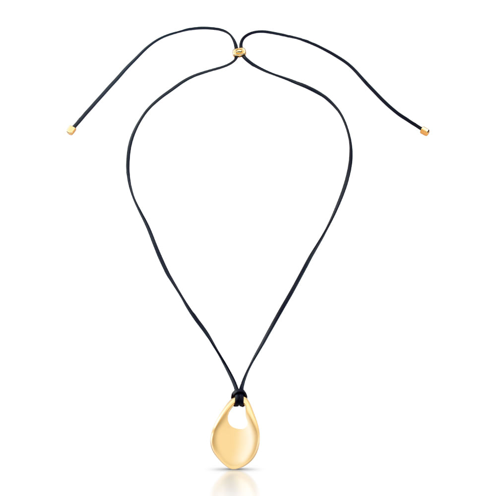 Colar de Courino com Pingente Organico CO01020608DOFO